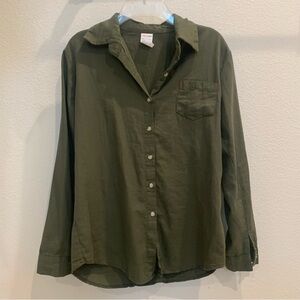 Dark green button shirt size small